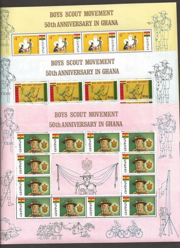 1967 Ghana Scouts Baden Powell lot sheets | Africa - Ghana, Stamp ...