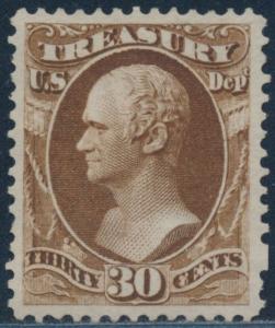 #O81 30¢ TREASURY DEPT VF-XF UNUSED CV $140 BS9866