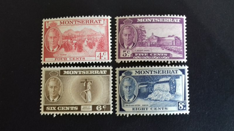 Montserrat 1951 Local Motifs & King George VI   Mint