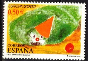 Spain 2002 Europa CEPT Circus Clown MNH