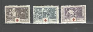 FINLAND 1934 RED CROSS #B15 - 17, MNH