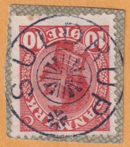 DENMARK 100 USED ON PIECE WITH SULDRUP STAR CANCEL - DEN-100