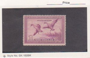 Scott # RW5 1938 Federal Duck Stamp F-VF MH Catalogue $175.00 spot of paper on b