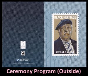 US 5753 Black Heritage Ernest J Gaines Ceremony Program FDC 2023