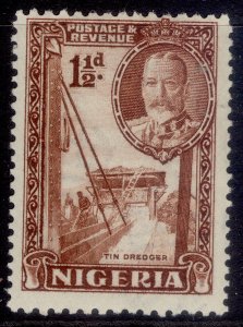 NIGERIA GV SG36, 1½d brown, M MINT.