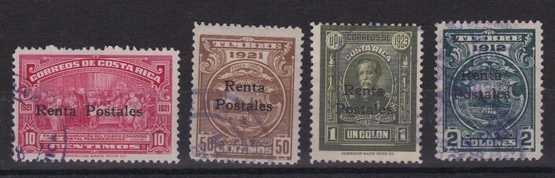 Costa Rica Scott RA1A/D Rentas postales Complete Set USED CV$525