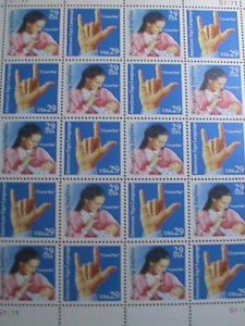 ​UNITED STATES-1993 SC#2783-4-AMERICAN SIGN LANGUAGE-MNH SHEET- VERY FINE