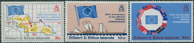 Gilbert & Ellice Islands 1972 SG196-198 South Pacific Commission set MNH