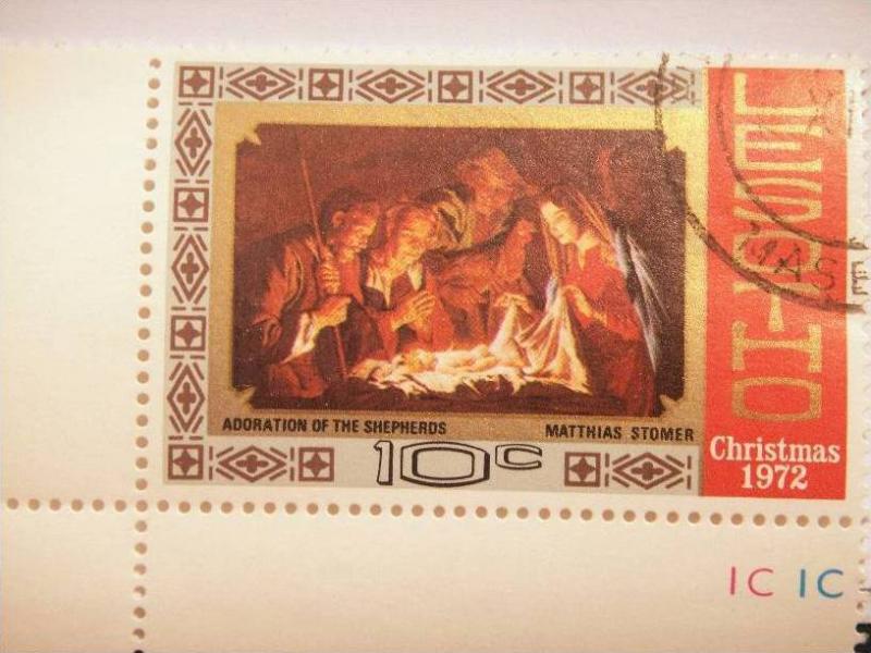 LESOTHO, 1972 10c CTO, Christmas Adoration of the Shepherds? (Matthias Stomer...