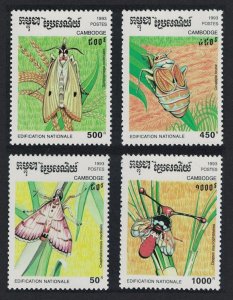 Cambodia Harmful Insects 4v 1993 MNH SC#1318-1321 SG#1335-1338