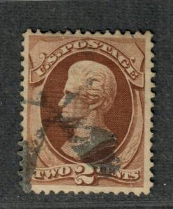 US Sc#135A Used/F-VF, I Grill Crowe Cert, Fancy Cancel, Cv. $325