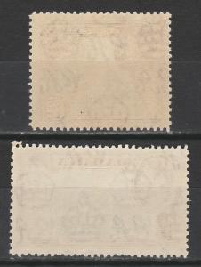 JAMAICA 1938 KGVI PICTORIAL 6D AND 1/- PERF 12.5