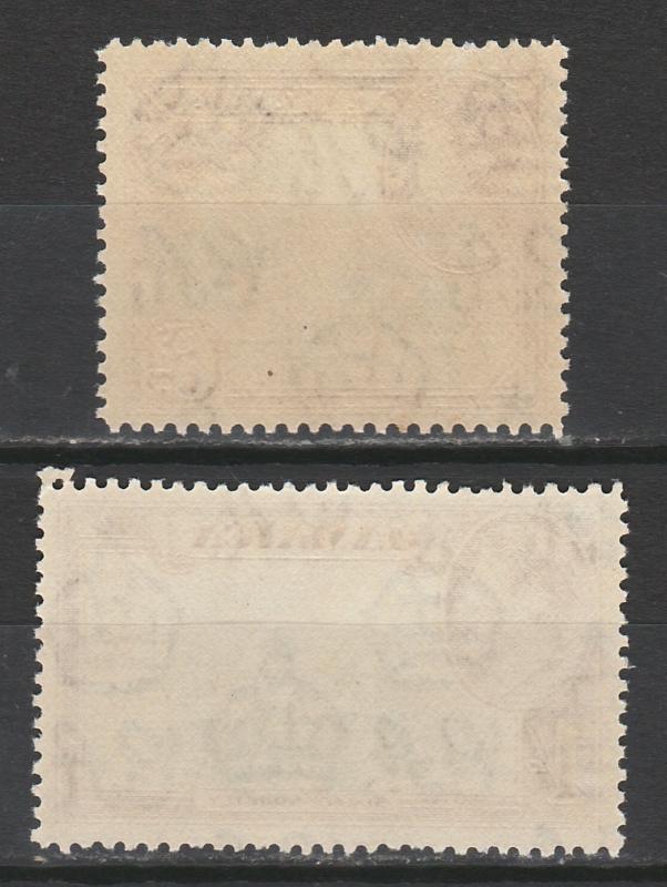 JAMAICA 1938 KGVI PICTORIAL 6D AND 1/- PERF 12.5