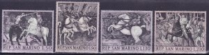 San Marino, 1968, The Battle of Romano by Painter Uccello, Mi#914-17, MNH,++