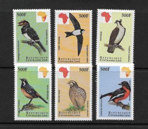BIRDS- CENTRAL AFRICAN REPUBLIC #1229-34  MNH