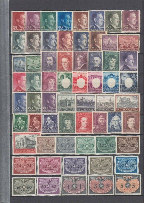 Complete Collection WWII  Third Reich Occup.Generalgouvernement MNH