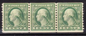 MOstamps - US Scott #490 Mint OG NH Coil Strip of 3 - Lot # HS-E96