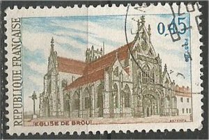 FRANCE, 1969 used 45c, Church of Brou Scott 1232