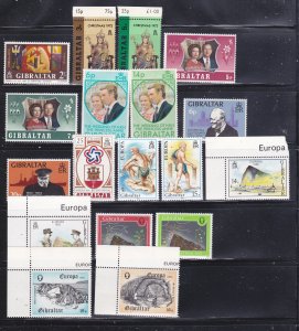 Gibraltar Lot A Set MNH Various