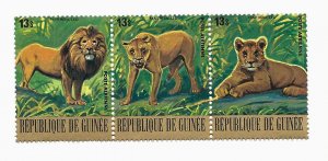 Guinea 1977 - MNH - Strip of 3 - Scott #C142 *