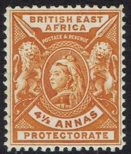 BRITISH EAST AFRICA 1896 QV LIONS 4½A