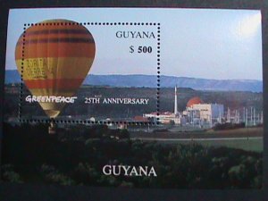 GUYANA-1972- 25TH ANNIVERSARY-GREENPEACE-HOT BALLOON   MNH S/S-VERY FINE