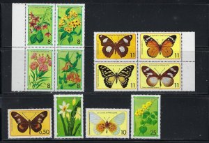 St Thomas and Prince 501-06 MNH 1979 Butterflies and Flowers (fe1943)