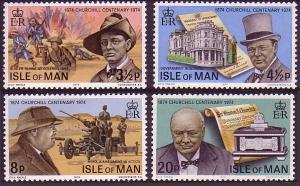 Isle of Man Birth Centenary of Sir Winston Churchill 4v SG#54-57 SC#48-51