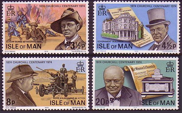 Isle of Man Birth Centenary of Sir Winston Churchill 4v SG#54-57 SC#48-51