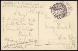 Austria Empire WWI Navy Ship SMS Planet Marine Feldpost 61750