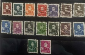 Iran 1959-63 Set Sc # 1138-1151 used Mohammad Reza Shah Pahlavi
