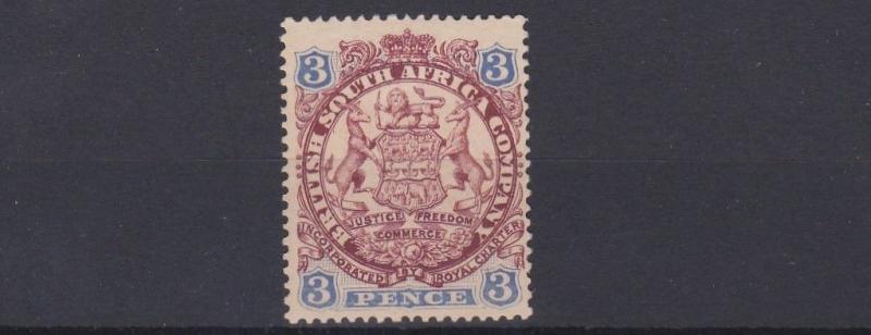 RHODESIA  1896 - 97    S G 31  3D  VALUE  MH    