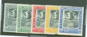 Barbados #102-106 var Unused Single