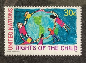UN New York 1991 Scott 53 MNH - 30c, Rights of the Child