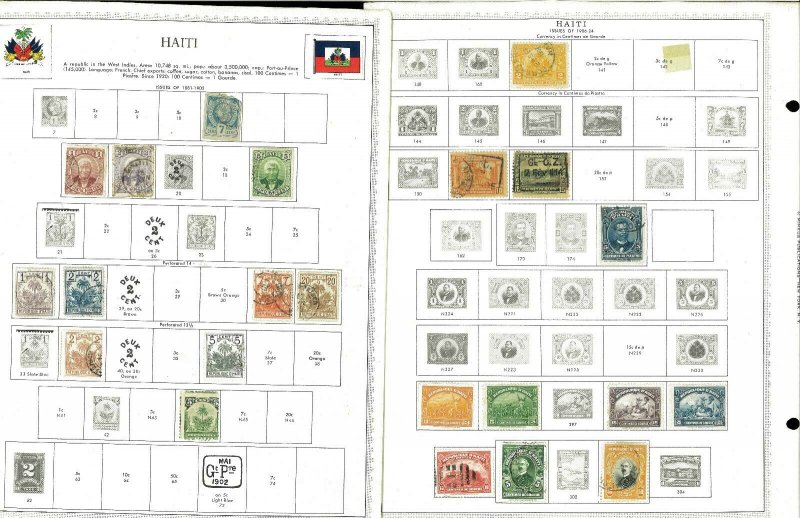 Haiti 1881-1959 M, U & CTO Hinged & in Mounts on Mostly Scott Int. Pages.