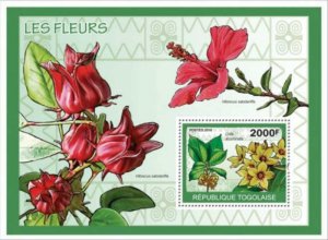 Togo - 2010 Flowers -  Stamp Souvenir Sheet  - 20H-018