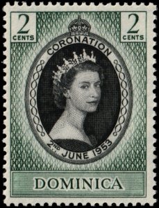 ✔️ DOMINICA 1953 - CORONATION - SC.  141 MNH ** [5CW2]