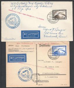 1929 Delayed American Flight, #26.A, Zeppelin Flights