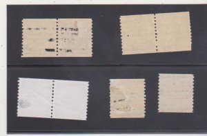 Scott # TD107 Defaced 8 Different Dummy Test Stamps Pair + single MNH Shiny Gum