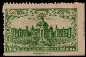1904 US Poster Stamp St Louis World's Fair Louisiana Purchase Exposition...