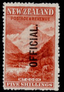 NEW ZEALAND EDVII SG O67, 5s deep red, NH MINT. Cat £250.
