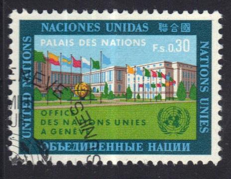 United Nations Geneva  #4  1969 cancelled  30 c