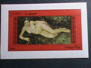 STAFFA-SCOTLAND- NUDE ART PAINTING -IMPERF -MNH S/S VF WE SHIP TO WORLD WIDE