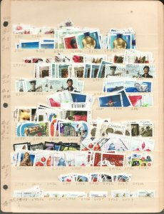Sc#2361+ up (2010 to 2016) - Canada - 7 stock pages of Used -  approx 850 stamps