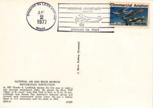 United States #1684 - Cancel Honoring Lindbergh Visit to Spokane on Post Card