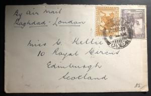 1929 Baghdad Iraq Early Airmail Imperial Bank cover to Edinburg Scotland B