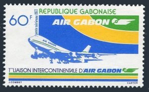 Gabon C193,MNH.Michel 619. Air Gabon 1st intercontinental route,1977.