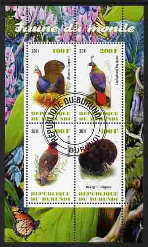 BURUNDI SHEET USED BIRDS 