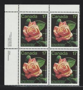 Canada Plate block mnh  Unitrade # 896