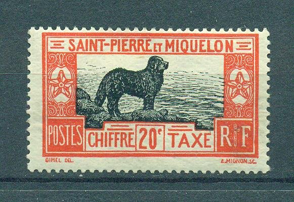 France-St. Pierre & Miquelon sc# J23 mh cat value $1.75